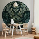  Okrugla fototapeta - Victorian leaves in dark greens 280x280 | shoptok.hr
