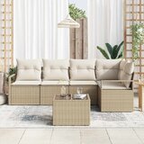  Set sofe 6 pcs Bež poliratan | Eponuda.com