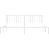 Metalni okvir za krevet s uzglavljem bijeli 200x200 cm | shoptok.hr