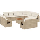 Maison Chic Seti vrtnega pohištva - Vrtna garnitura - Vrtni pohištvo set 13-delna z blazinami bež poli ratan, (21809724) | Shoptok.si