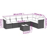  8-dijelni set vrtnih sofa s jastucima smeđi od poliratana | shoptok.hr