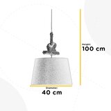 Lesnina XXXL VISEČA NIHALNA SVETILKA 4839 CORDA-MAULI 40/40/100 cm E27 | Shoptok.si