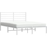 Metalni okvir za krevet s uzglavljem bijeli 120x200 cm | shoptok.hr