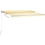  Prostostoječa avtomatska tenda 400x350 cm rumena/bela, (20728515) | Shoptok.si