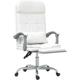  Masažni pisarniški stol belo umetno usnje, (21113833) | Shoptok.si