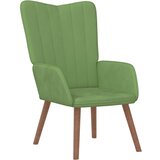  Stolica za opuštanje s osloncem za noge svjetlozelena baršun | shoptok.hr