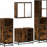  4-dijelni set kupaonskog namještaja boja hrasta drveni Smoked oak | Shoptok.si