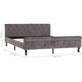  Posteljni okvir siv žamet 160x200 cm, (20643174) | Shoptok.si