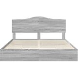 vidaXL Krevetna konstrukcija s ladicama Siva Sonoma 180 x 200 cm | shoptok.hr