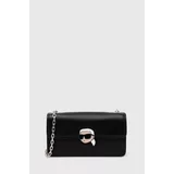 Karl Lagerfeld Usnjena torbica črna barva, 245W3213