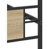  Posteljni okvir brez vzmetnice hrast 80x200 cm inženirski les | Shoptok.si