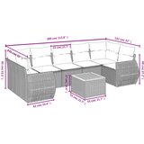  8-dijelni set vrtnih sofa od poliratana s jastucima bež | shoptok.hr