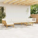  6 Komad Jedinične vrtne Pallet sofe Čvrsto drvo akacije | shoptok.hr