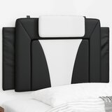Maison Chic posteljno vzglavje - vzglavna omarica - vzglavna stranica črna in bela 80 cm umetno usnje, (21704368) | Shoptok.si