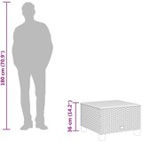  Vrtni stol sivi 55 x 55 x 36 cm od poliratana i bagremovog drva | shoptok.hr