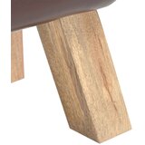  Klupa Tamno smeđa 110 x 30 x 45 cm Prava koža | shoptok.hr