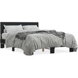  Okvir kreveta crni 140 x 200 cm od konstruiranog drva i metala | shoptok.hr