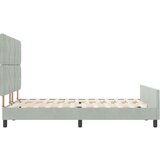 vidaXL Krevet Okvir Svjetlosiva 160x200 cm Baršun | shoptok.hr