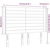  LED uzglavlje plavo 147 x 16 x 118/128 cm od tkanine | Eponuda.ba