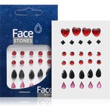 Diva & Nice Cosmetics Face Stones naljepnice za lice Black & Red 35 kom | shoptok.hr