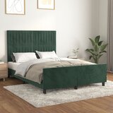  The Living Store Posteljni okvir z vzglavjem temno zelen 140x190 cm žamet - Posteljni Okvir Z Vzglavjem, (21493034) | Shoptok.si