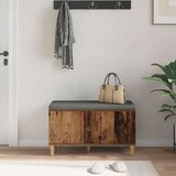  Klupa za hodnik s jastukom s vratima Staro drvo 60 x 38 x 46 cm | shoptok.hr