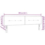  LED glava kreveta s LED trakama Svijetlo siva 200 cm tkanina | shoptok.hr