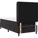  Krevet s opruga kutije s LED trakama Crna 90 x 190 cm Baršun | shoptok.hr
