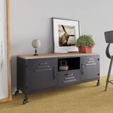 vidaXL TV omarica črna 110x30x43 cm železo in trden les jelke Cene