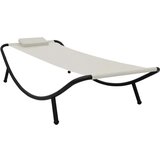 The Living Store Vrtni ležalnik krem 200x90 cm iz jekla - Ležalnik, (21476694) | Shoptok.si