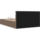  Hidraulični okvir za krevet LED od tkanine smeđesivi 140x200 cm | shoptok.hr