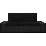 Poli modularni dvosjed od poliratana crni | shoptok.hr