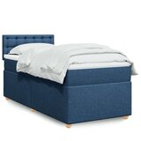  Krevet s oprugama i madracem plavi 100 x 200 cm od tkanine | shoptok.hr