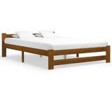 Posteljni okvir medeno rjav iz trdne borovine 160x200 cm | Shoptok.si