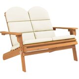  Vrtna klupa Adirondack s jastucima 126 cm masivno drvo bagrema | Eponuda.com