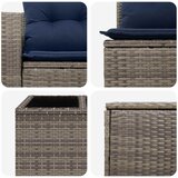  Set sofe 6 kom. Siva i tamnoplava Poli Rattan i čelik | shoptok.hr