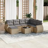 Maison Chic Seti vrtnega pohištva - Vrtna garnitura - Vrtni pohištvo set 8-delna z blazinami bež poli ratan, (21799449) | Shoptok.si