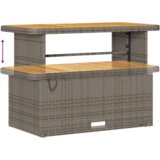 vidaXL 10-delni vrtni kavč set s blazinami siva poli ratan akacija | Shoptok.si
