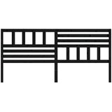  Uzglavlje za krevet crno 206 x 4 x 100 cm od masivne borovine | shoptok.hr