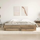  Krevetna konstrukcija s ladicama Umjetnički hrast 180 x 200 cm | Eponuda.ba