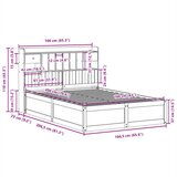 vidaXL Posteljni okvir brez vzmetnice voščeno rjav 160x200 cm borovina | Shoptok.si