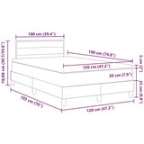  Postelja z vzmetnico z vzmetnico Modra 120 x 190 cm blago, (5000127429) | Shoptok.si