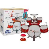 Lean_Toys Komplet bobnov z mikrofonom klaviaturo in stolom Rdeča 5 bobnov | Shoptok.si