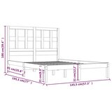 Okvir za krevet od masivne borovine crni 140 x 190 cm | shoptok.hr