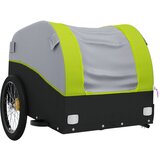 Prikolica za bicikl crno-zelena 30 kg željezna | shoptok.hr