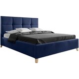 CARRYHOME OBLAZINJENA POSTELJA 180 cm x 220 cm , tekstil temno modra | Shoptok.si