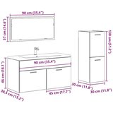  4-delni komplet kopalniškega pohištva, inženirski les, 90×46×38,5 cm | Shoptok.si