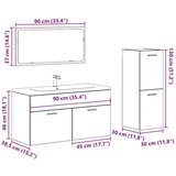  4-dijelni set kupaonskog namještaja od starog drveta | shoptok.hr