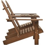  Vrtne stolice Adirondack sa stolićem od masivne jelovine smeđe | shoptok.hr
