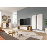 MID.YOU Dnevni Regal Tango, Barva Hrasta, Bela, 3-Delni | Shoptok.si